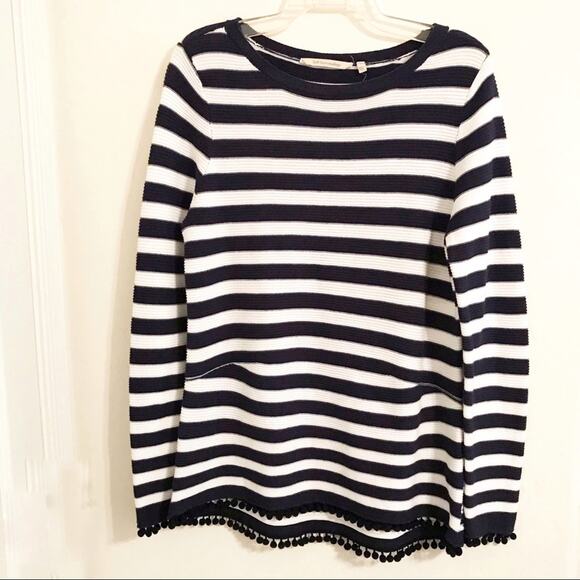 Soft Surroundings Vista Pullover Pom Pom Sweater Medium - Picture 2 of 8